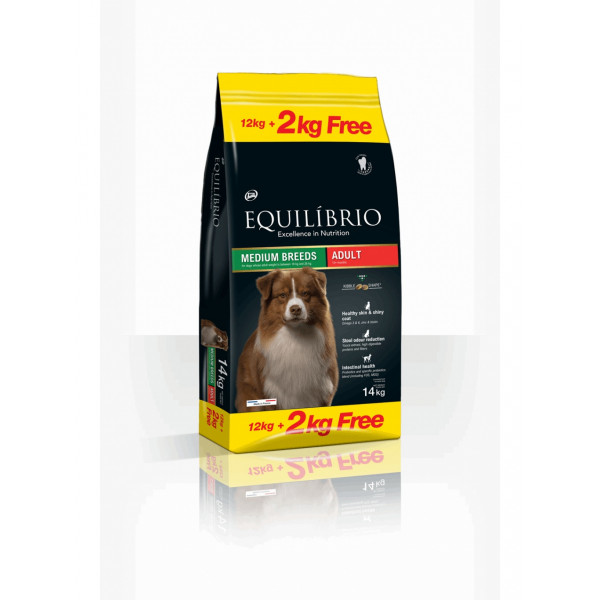 EQUILIBRIO ADULT MEDIUM BREEDS 12+2KG