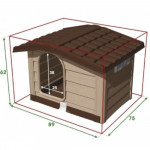 Bama Bungalow Σπίτι Σκύλου Μεγέθους Medium με Ρυθμιζόμενη Οροφή 89x75x62cm