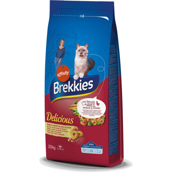 BREKKIES CAT ADULT - DELICE MEAT ΜΕ ΚΟΤΟΠΟΥΛΟ, ΓΑΛΟΠΟΥΛΑ ΚΑΙ ΛΑΧΑΝΙΚΑ