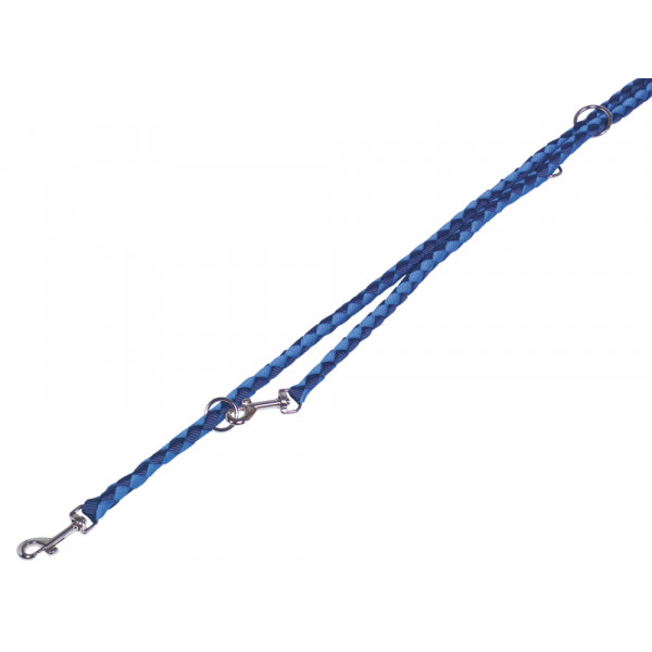 NOBBY- Πλεκτό Λουρί Οδηγός - CORDA blue/light blue L: 200cm; W: 12 mm