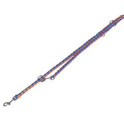 NOBBY- Πλεκτό Λουρί Οδηγός - CORDA light blue/orange L: 200cm; W: 12 mm