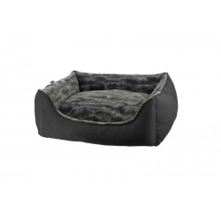 NOBBY-Comfort Τετράγωνο Κρεβάτι DIAN  dark grey :100x80x25cm