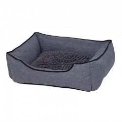 NOBBY-Comfort τετράγωνο κρεβάτι Classic 'MOPPY' - 50 x 40 x 17cm - Grey