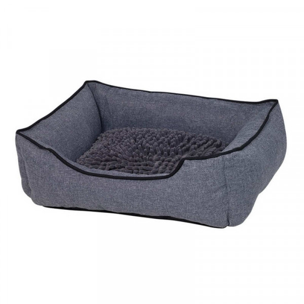 NOBBY-Comfort τετράγωνο κρεβάτι Classic 'MOPPY' - 60 x 50 x 18cm - Grey