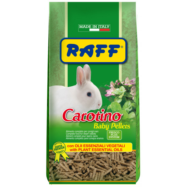 Raff Carotino baby - τροφή για κουνελάκια νανάκια 900gr