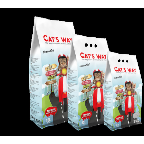 Cat's Way Άμμος Μπετονίτη (Χωρίς Άρωμα) 10lt