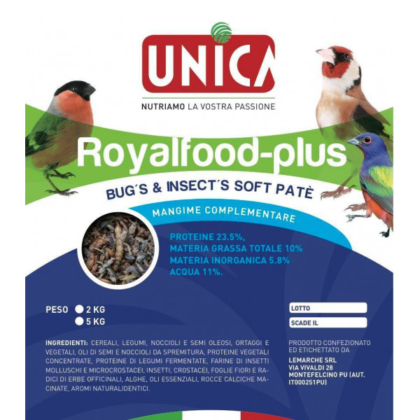 UNICA ROYAL FOOD BUG'S & INSECT'S SOFT PATE-2kg